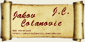 Jakov Čolanović vizit kartica